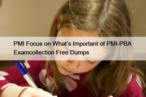 PMI Focus on What’s Important of PMI-PBA  Examcollection Free Dumps